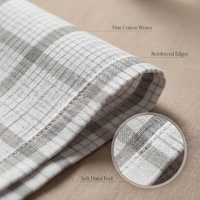 Urban Villa Cloth Napkins Cotton 20x20 (Set of 12) Tiny Checks