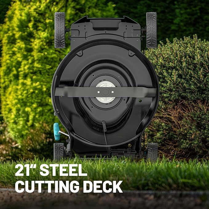 40V 21.1 inch Self-Propelled Lawn Mower Cordless, 3-in-1 Brushless Electric Lawn Mower with 6-Position Cutting Height Adjustment, 2 * 8.0Ah Battery & Dual Charger Included