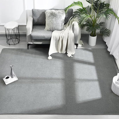 Area Rugs for Bedroom Living Room, 5x8 Grey Super Soft Comfy Thickened Memory-Foam Indoor Carpets, Modern Aesthetic Minimalist Carpet for Boys Girls Adults Apartment Nursery Home Décor