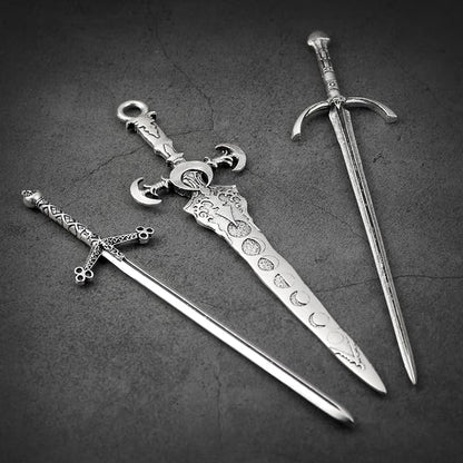 3-Piece Sword Hair Pin Set – Gothic and Viking Hair Accessories for Women, Medieval Hair Sticks & Renaissance Hair Jewelry