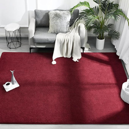 Area Rugs for Bedroom Living Room, 6x9 Rose Red Super Soft Comfy Thickened Memory-Foam Indoor Carpets, Modern Aesthetic Minimalist Carpet for Boys Girls Adults Apartment Nursery Home Décor