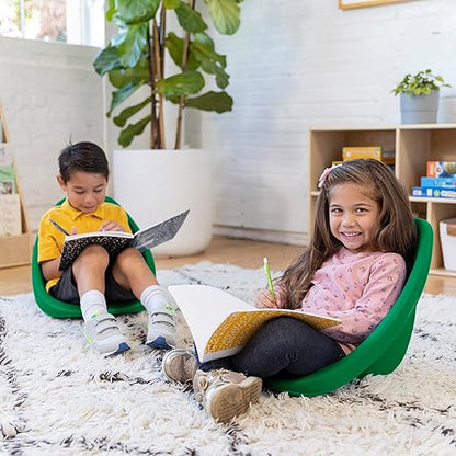 ECR4Kids Leaf Floor Seat, Rocker Chair, Green, 6-Piece