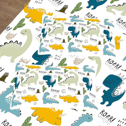 NINENINE Dinosaur Bedding Set for Kids,Queen Size Dinosaur Comforter Sets for kids boys,Blue Bedding Sets Cute Bed Set with 1 Comforter 2 Pillowcases