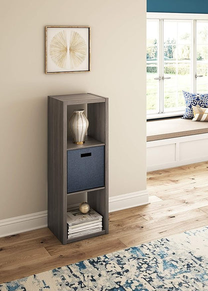 ClosetMaid 4546 Decorative Open Back 3-Cube Storage Organizer, Graphite Gray