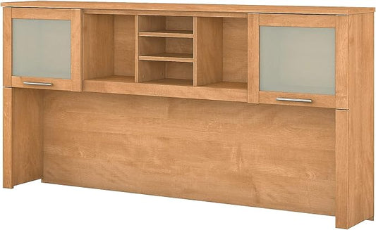 Bush Furniture Somerset Desk Hutch, 72W, Maple Cross