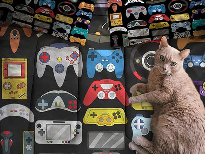 Sunnycitron Gamer Comforter Set for Boys Bedding Gaming Comforter Sets for Boys Gamer Bedding Sets Boys Comforter Sets Full Size Bed Set Teen Boy Room Decor,1 Comforter 2 Pillowcases