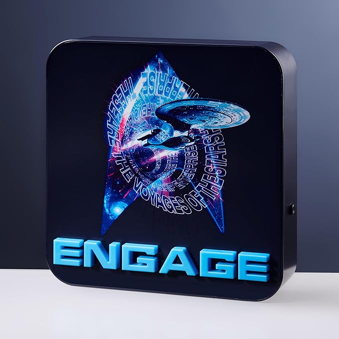 NUMSKULL Star Trek 3D Lamp Wall Light - Desk Lamp for Bedroom, Office, Home, Study, Work - Official Star Trek Merchandise