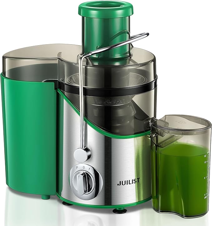 Juicer Machines, Juilist 3" Wide Mouth Juicer Extractor, for Vegetable and Fruit with 3-Speed Setting, 400W Motor, Easy to Clean, Green