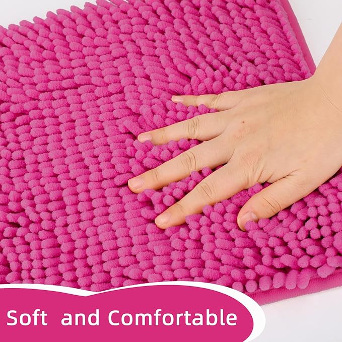 Locker Rug school girl rugs Carpet Chenille 100% Microfiber Locker Carpet with Non Skid Backing Locker Decorations (Rose Red, 12X12)