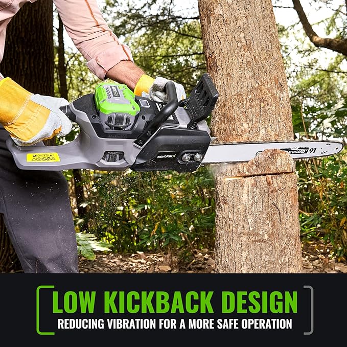 Electric Chainsaw Brushless 60v 18"&16" Cordless Chain Saw 5.0Ah Battery Powered For Tree Trimming Wood Cutting Handheld Chain Saws Automatic Oiler Tool Free