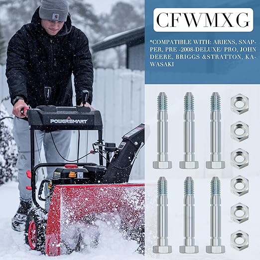 (6 Set of) 51001500 5/16" Snow Blower Shear Bolts Compatible with Ariens 2 Stage Snow Thrower Auger Replacement for 510015, 51001500, AM122156, AM1369890, 3285-11