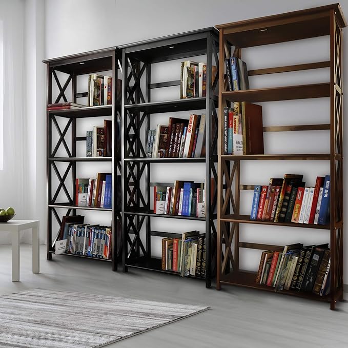 Casual Home Montego 5-Shelf Bookcase, Black (New)