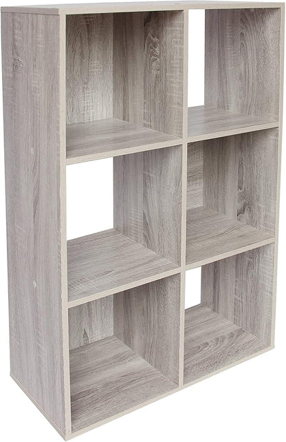 PACHIRA E-Commerce 6 Cube Storage Organizer, Unit Shelf, Closet Cabinet, Bookshelf File Organizer Rack in Living Room, Bedroom, Study OAK GREY