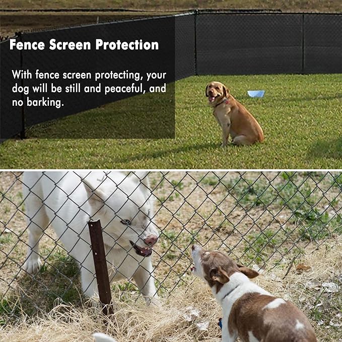 UPGRADE Privacy Fence Screen 6'x35' Black Outdoor 90% Visibility Blockage 170 GSM Mesh Shade Cover Panels for Backyard,Balcony,Home Decoration with Zip Ties,Customized Avaliable