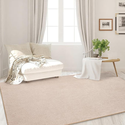Area Rugs for Bedroom Living Room, 4x6 Ivory Super Soft Comfy Thickened Memory-Foam Indoor Carpets, Modern Aesthetic Minimalist Carpet for Boys Girls Adults Apartment Nursery Home Décor