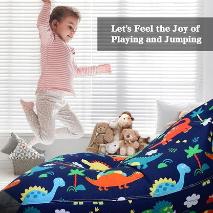 Jorbest Stuffed Animal Storage Bean Bag Chair for Kids Adults, Stuffed Animal Bean Bag Storage, Dinosaur Bean Bag Stuffed Animal Storage, Dinosaur Kids Bean Bag Chair Cover - Cover ONLY (200L/52 Gal)