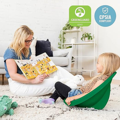 ECR4Kids Leaf Floor Seat, Rocker Chair, Green, 6-Piece