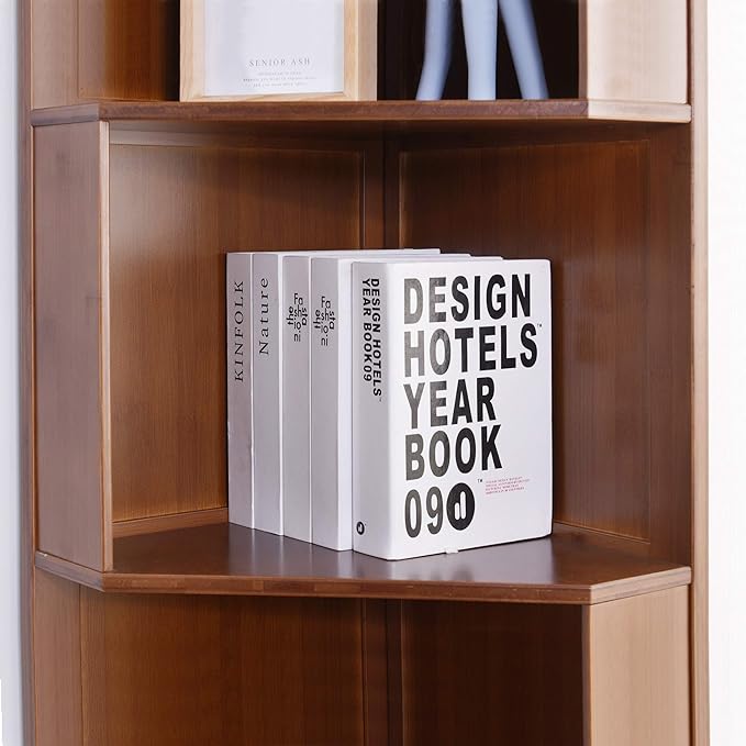 5-Bookcase Industrial Cube Shelf Corner Bookshelf Display Storage Tall Multifunctional Stand for Home Office Living Room Decoration…