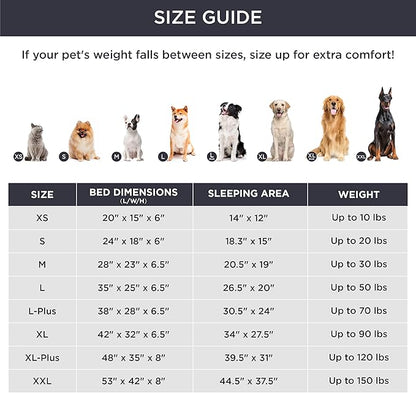Bedsure XXL Orthopedic Dog Bed - Washable Great Dane Dog Sofa Beds for Giant Dogs, Supportive Foam Pet Couch Bed with Removable Washable Cover, Waterproof Lining and Nonskid Bottom, Caramel