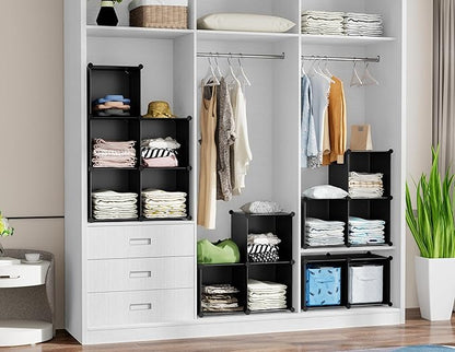 HOMIDEC 6-Cube Storage Organizer, Closet Organizer Storage Cabinet Shelf Bookcase Bookshelf,Storage Cubes Organizer Cabinet for Kids,Closet, Bedroom,Bathroom