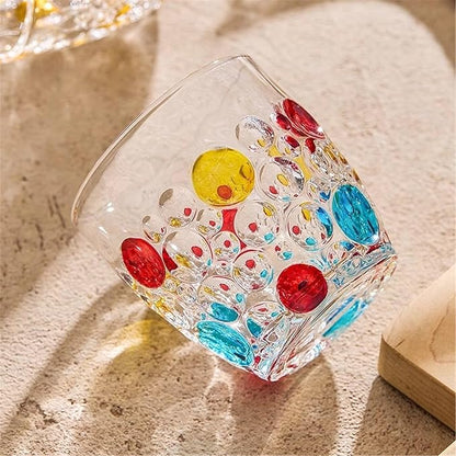 drinking glassware 10.5oz Drinking Glasses Handmade Multicolor Glassware(Multi-colored)