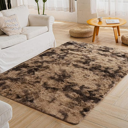 YOBATH Shag Area Rugs for Living Room Bedroom - Fluffy Rugs 6x9 Coffee Rug, Shaggy Rug for Girls Boys Living Room Rugs, Fuzzy Carpet for Nursery Dorm