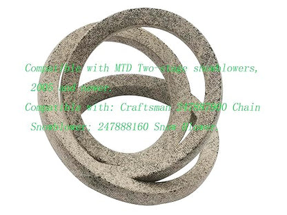 3/8" x 28 5/8" Mower Tractor Drive Belt,Snowblower Thrower Drive Belt for Craftsman MTD Two-Stage snowblowers, Replacement 754-0456 954-0456