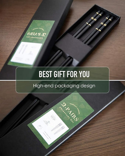 Glass Fiber Chopsticks-Reusable Japanese-style, Chinese-style and Korean-style Chopsticks, Dishwasher-safe, ï¼ˆ2 Pairs Gift Setï¼‰