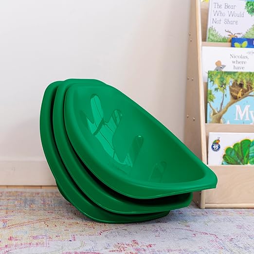 ECR4Kids Leaf Floor Seat, Rocker Chair, Green, 6-Piece