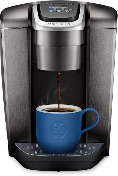 Keurig K-Elite Single-Serve K-Cup Pod Coffee Maker, Brushed Slate, 12 oz. Brew Size & Slim Non-Rolling Storage Drawer, Coffee Pod Storage, Holds up to 24 K-Cup Pods, Black