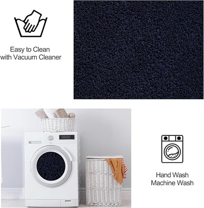 Area Rugs for Bedroom Living Room, 6x9 Navy Blue Super Soft Comfy Thickened Memory-Foam Indoor Carpets, Modern Aesthetic Minimalist Carpet for Boys Girls Adults Apartment Nursery Home Décor
