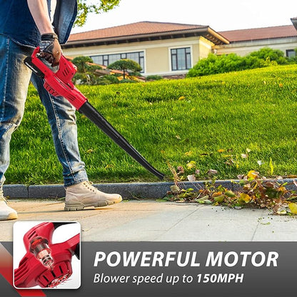 PowerSmart 20V Cordless Leaf Blower Tool Only, Lightweight & Portable Electric Blowers for Lawn Care, Gutter, Patio, Jobsite