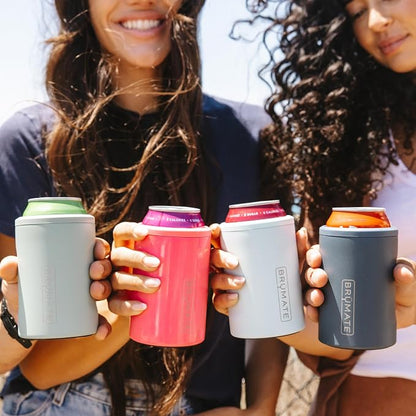 BrüMate Hopsulator Duo 2-in-1 Can Cooler Insulated for Cans + 100% Leak Proof Tumbler with Lid | Can Insulated for Hard Seltzer, Beer, Soda and Energy Drinks