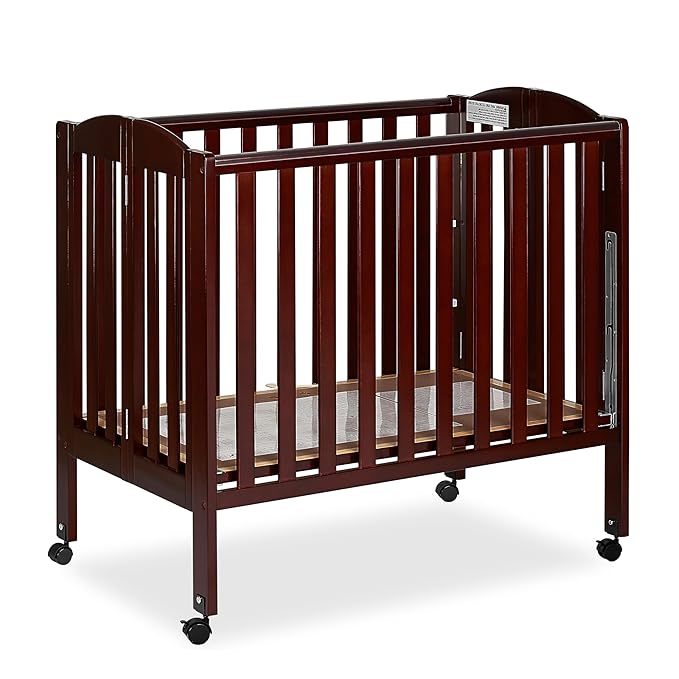 3-in-1 Portable Folding Crib Bundle with Sunset Extra Firm Fiber Mini Crib Mattress, 41x26x40 Inch and 38x24x3 Inch