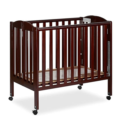 3-in-1 Portable Folding Crib Bundle with Sunset Extra Firm Fiber Mini Crib Mattress, 41x26x40 Inch and 38x24x3 Inch