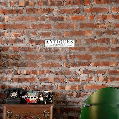 Antiques Store Sign Vintage Decor Rustic Wall Decor Retro Metal Sign 4×16 Inches For Home Cafe