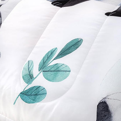 CVHOUSE Panda Bedding Set,Panda Comforter Queen,Cute Panda Comforter Set for Girls Kids Teens,Kawaii Panda Quilt Set with 1 Comforter and 2 Pillow Cases- 3 Piece