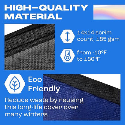 Yankee Pool Cover for Oval Pool | 12 x 24-ft | Oval Winter Pool Cover for Above Ground Pools | Extra Thick & Durable, UV-Resistant | Above-Ground Pool Protection