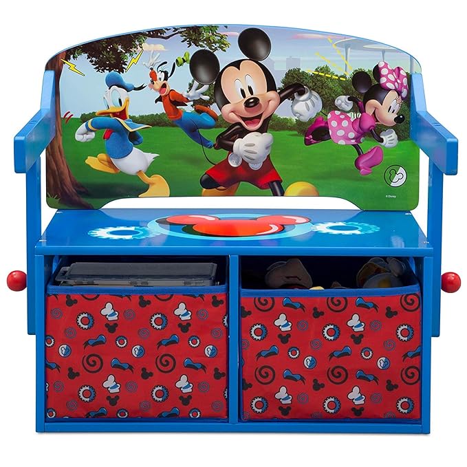 Delta Children Kids Convertible Activity Bench - Greenguard Gold Certified, Disney Mickey Mouse