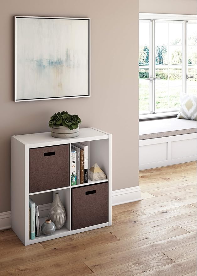 ClosetMaid 4549 Decorative Open Back 4-Cube Storage Organizer, White