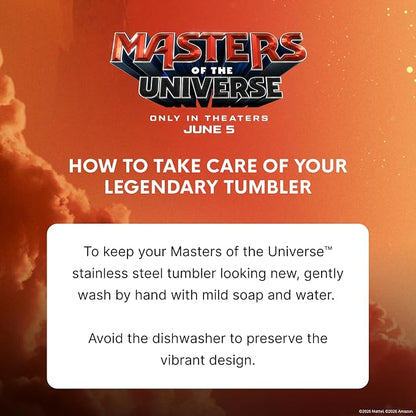 Dragon Glassware x Masters of the Universe Tumbler, 24oz - Castle Grayskull | Vacuum Insulated Stainless Steel Tumbler with Straw & Lid; With Straw Topper; Official Masters of the Universe 2026 Movie Cup