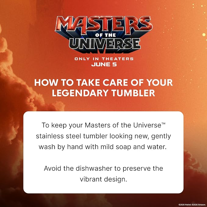 Dragon Glassware x Masters of the Universe (MOTU) Blind Box Tumbler, 16 oz | Vacuum Insulated Stainless Steel Tumbler with Straw & Lid; With Straw Topper; Official Masters of the Universe 2026 Movie Cup
