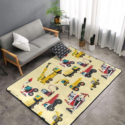 Tractor Truck Rug 60x39 inch Construction Car Play Room Boy Bedroom-Cartoon Construction Truck Tractor