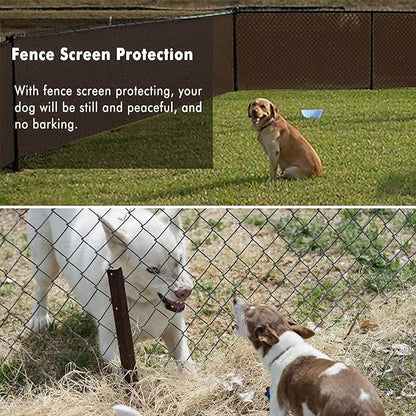 UPGRADE Privacy Fence Screen 5'x41' Brown Outdoor 90% Visibility Blockage 170 GSM Mesh Shade Cover Panels for Backyard,Balcony,Home Decoration with Zip Ties,Customized Avaliable
