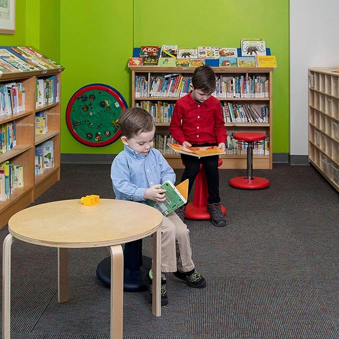 Kore Kids Preschool Wobble Chair - Flexible Seating Stool for Classroom, Preschool, Kindergarten & Elementary School - Age 4-5 yrs, Red (12in)