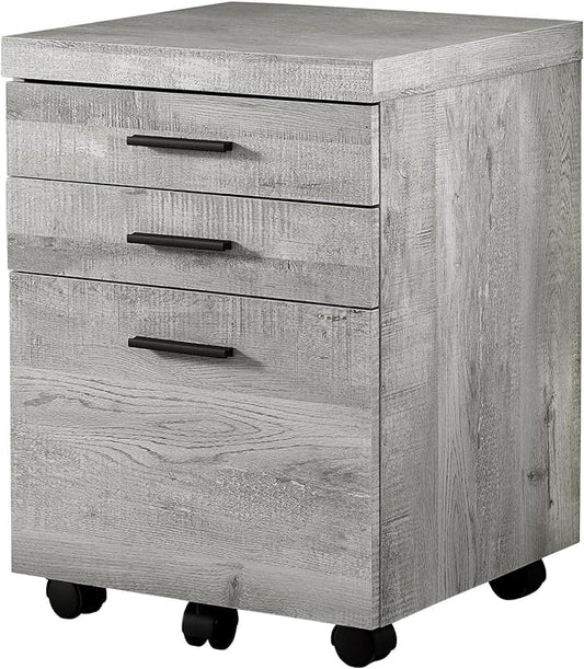 Monarch Specialties I 7401 File Cabinet, Rolling Mobile, Storage Drawers, Printer Stand, Office, Work, Laminate, Grey, Contemporary, Modern