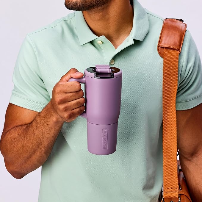 BrüMate Müv - 25oz 100% Leak Proof Insulated Coffee Mug with Handle & Lid - Stainless Steel Coffee Travel Mug - Double Walled Coffee Cup (Blue Agave)
