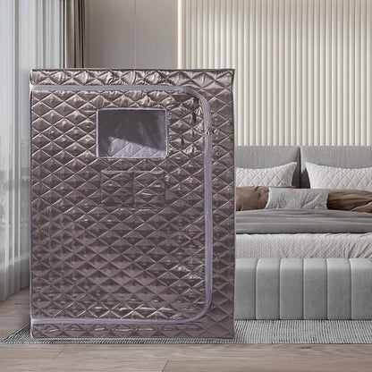 Smartmak Full Size Steam Sauna Tent, Portable Whole Body Home Spa Room, 1 or Two Person Large Space, Steamer NOT Included (47.28" x 35.46" x 63" Darkgrey)