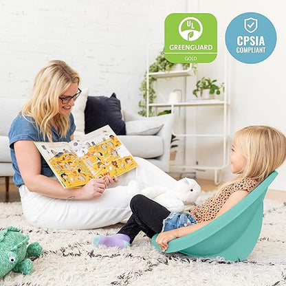 ECR4Kids Leaf Floor Seat, Rocker Chair, Seafoam, 6-Piece