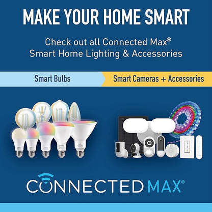 Cree Lighting Connected Max Smart Led Bulb Par38 Outdoor Flood Tunable White + Color Changing, 2.4 Ghz, Works with Alexa and Google Home, No Hub Required, Bluetooth + WiFi, 1Pk
